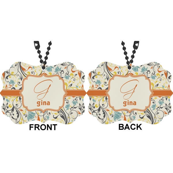 Swirly Floral Car Ornament (Approval)