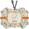 Swirly Floral Rear View Mirror Charm (Personalized)
