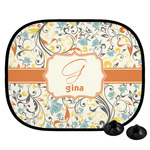 Swirly Floral Car Side Window Sun Shade (Personalized)