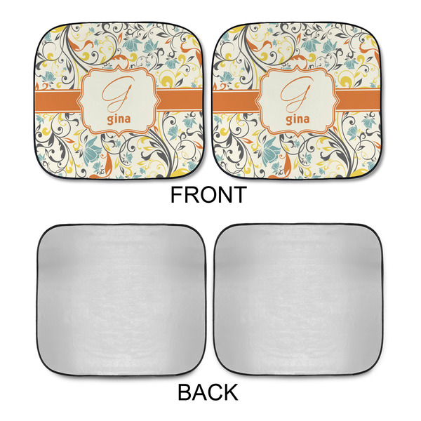 Swirly Floral Car Sun Shades - APPROVAL