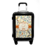Swirly Floral Carry On Hard Shell Suitcase (Personalized)