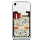 Swirly Floral 2-in-1 Cell Phone Credit Card Holder & Screen Cleaner (Personalized)
