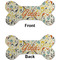 Swirly Floral Ceramic Flat Ornament - Bone Front & Back (APPROVAL)