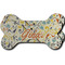 Swirly Floral Ceramic Dog Ornament - Front & Back w/ Name and Initial