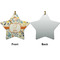 Swirly Floral Ceramic Flat Ornament - Star Front & Back (APPROVAL)