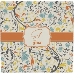Swirly Floral Ceramic Tile Hot Pad (Personalized)