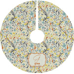 Swirly Floral Tree Skirt (Personalized)