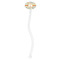 Swirly Floral Clear Plastic 7" Stir Stick - Oval - Single Stick