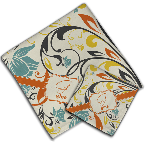 Swirly Floral Cloth Napkins - Personalized Lunch & Dinner (PARENT MAIN)