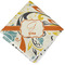 Swirly Floral Cloth Cocktail Napkin - Single w/ Name and Initial