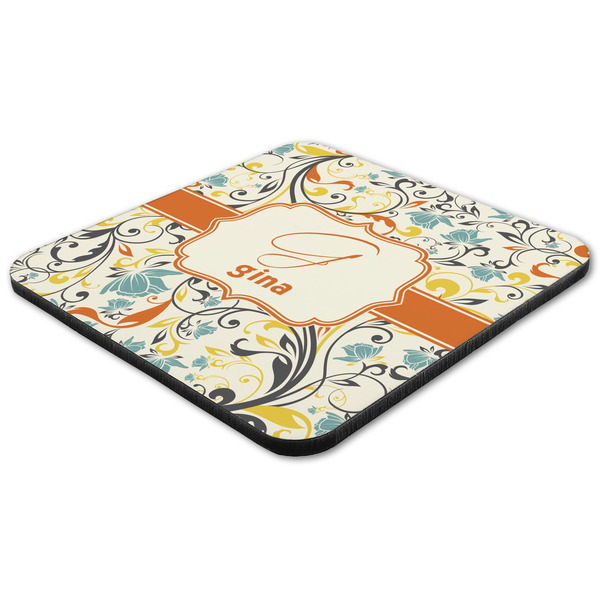 Swirly Floral Coaster Set - FLAT (one)