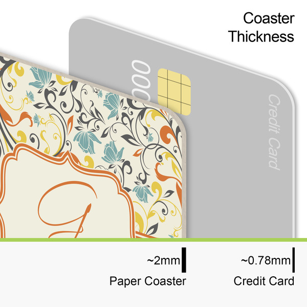 Swirly Floral Coaster Thickness