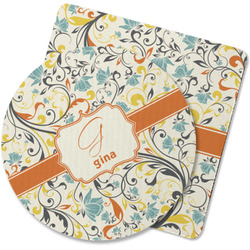 Swirly Floral Rubber Backed Coaster (Personalized)
