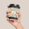 Swirly Floral Coffee Cup Sleeve - LIFESTYLE