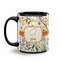 Swirly Floral Coffee Mug - 11 oz - Black