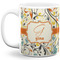 Swirly Floral Coffee Mug - 11 oz - Full- White