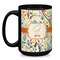 Swirly Floral Coffee Mug - 15 oz - Black