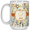 Swirly Floral Coffee Mug - 15 oz - White Full