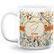 Swirly Floral Coffee Mug - 20 oz - White