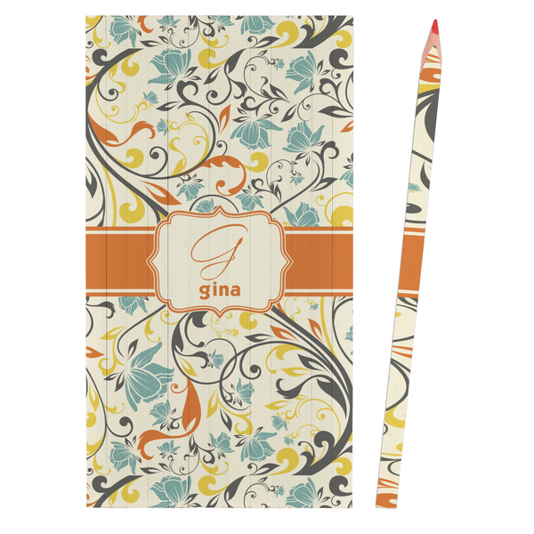 Swirly Floral Colored Pencils - Front View