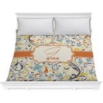 Swirly Floral Comforter - King (Personalized)