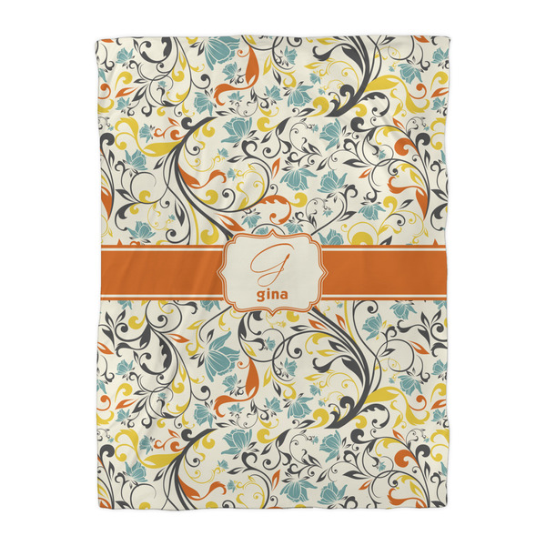 Swirly Floral Comforter - Twin XL - Front