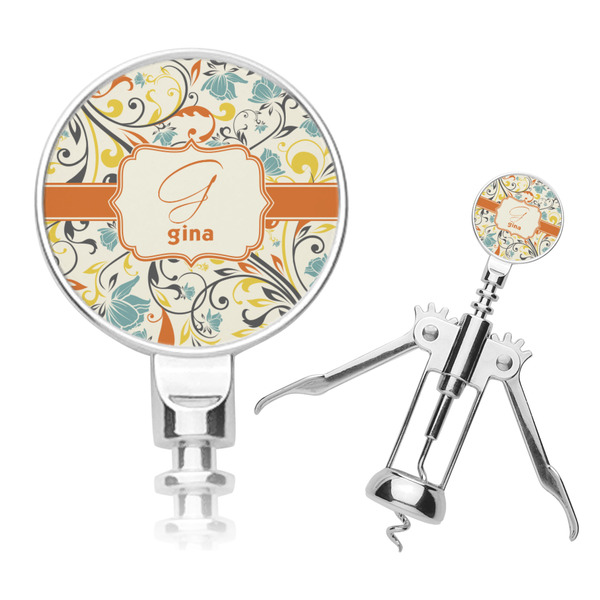 Custom Swirly Floral Corkscrew (Personalized)
