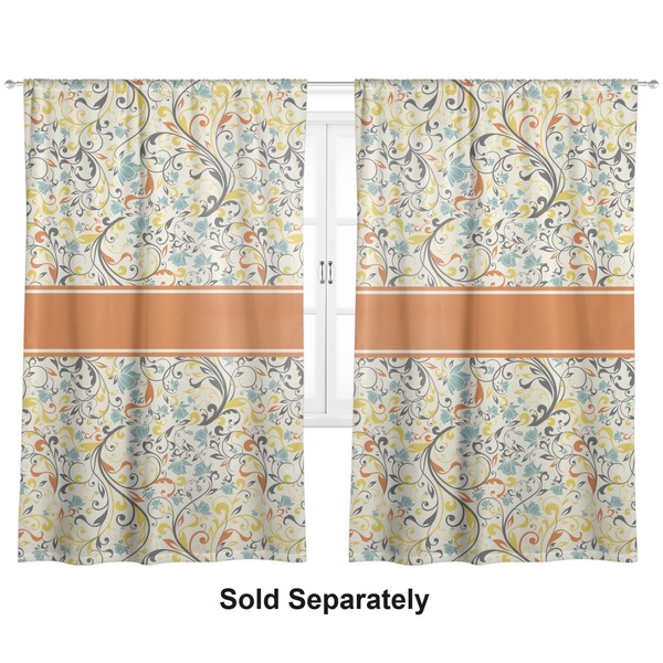 Swirly Floral Curtains