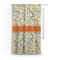 Swirly Floral Custom Curtain With Window and Rod