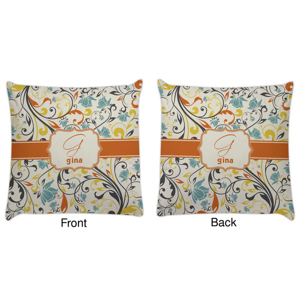 Swirly Floral Decorative Pillow Case - Approval