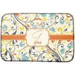 Swirly Floral Dish Drying Mat (Personalized)