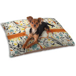 Swirly Floral Dog Bed - Small w/ Name and Initial