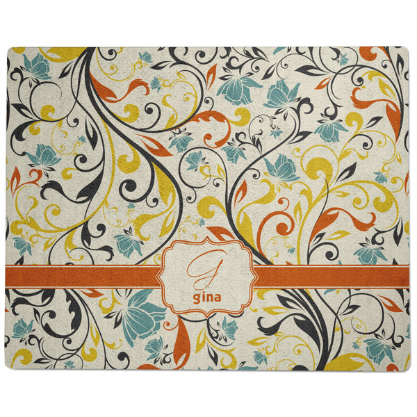 Swirly Floral Dog Food Mat - Large without Bowls