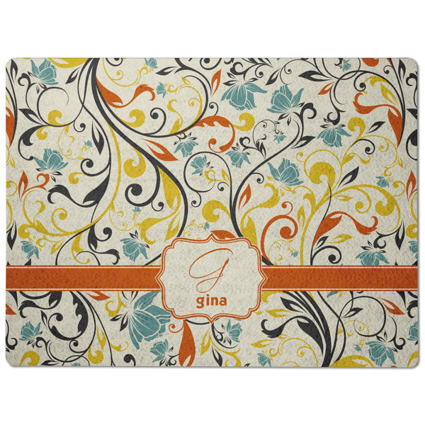 Swirly Floral Dog Food Mat - Medium without bowls