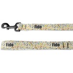 Swirly Floral Deluxe Dog Leash (Personalized)