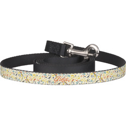 Swirly Floral Dog Leash (Personalized)