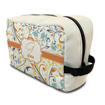 Swirly Floral Toiletry Bag / Dopp Kit (Personalized)
