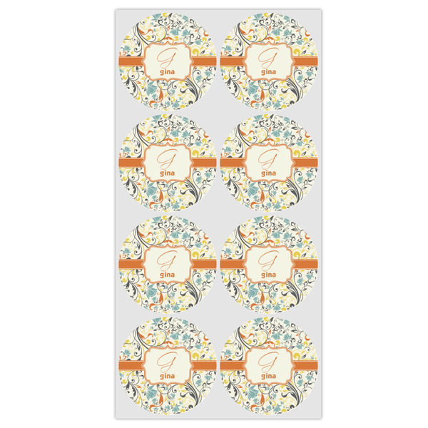 Swirly Floral Drink Topper - Medium - Set of 12