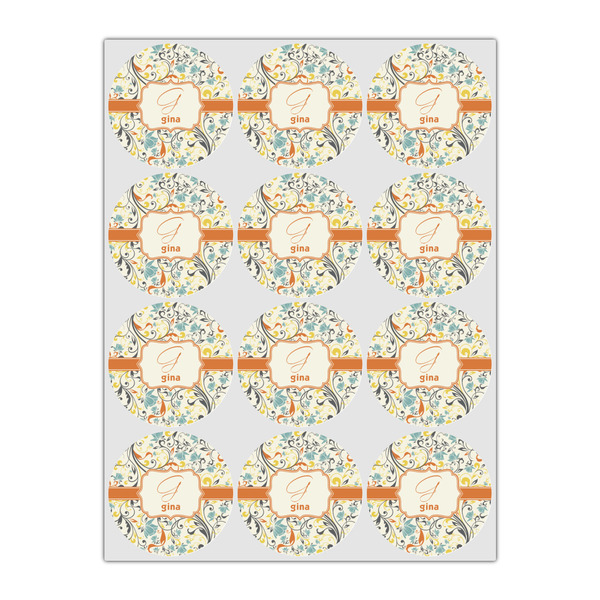 Swirly Floral Drink Topper - Small - Set of 12