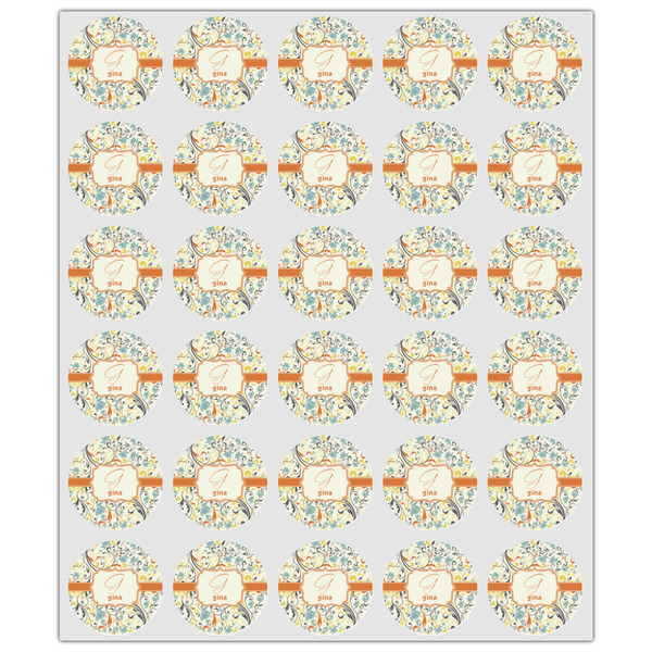 Swirly Floral Drink Topper - XSmall - Set of 30