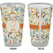 Swirly Floral Pint Glass - Full Color - Front & Back Views