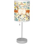 Swirly Floral Lamp with Drum Shade (Personalized)