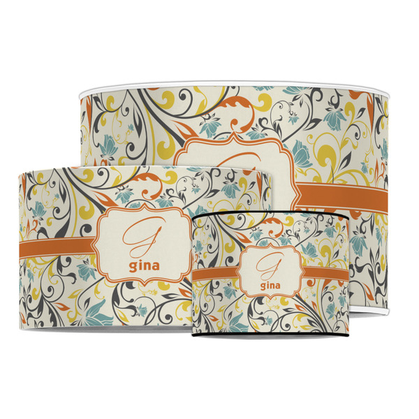 Swirly Floral Drum Lampshades - MAIN