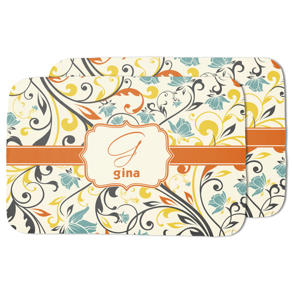 Swirly Floral Drying Dish Mat - MAIN
