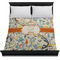Swirly Floral Duvet Cover - Queen - On Bed - No Prop