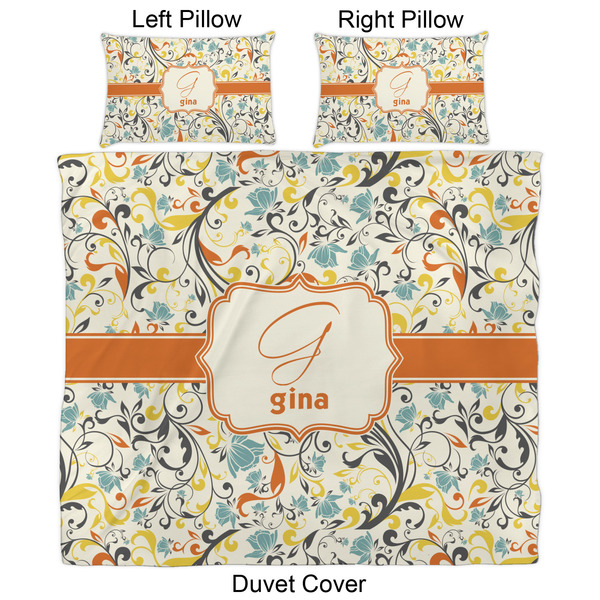 Swirly Floral Duvet Cover Set - King - Approval