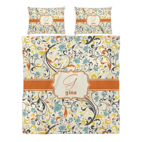 Swirly Floral Duvet cover Set - Queen - Alt Approval