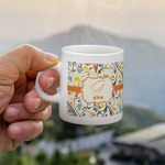 Swirly Floral Single Shot Espresso Cup - Single (Personalized)