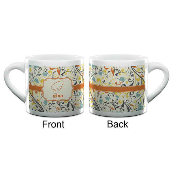 Swirly Floral Espresso Cup - 6oz (Double Shot) (APPROVAL)