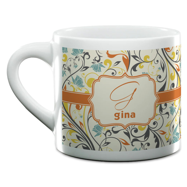Swirly Floral Espresso Cup - 6oz (Double Shot) (MAIN)